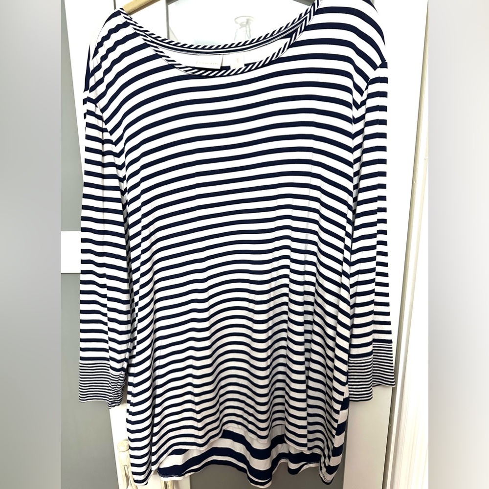 Chicos blue striped Tshirt